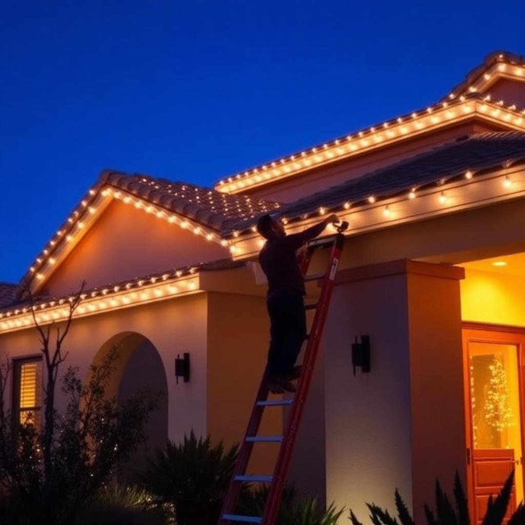 Christmas Light Installation by Nectar Window Cleaning